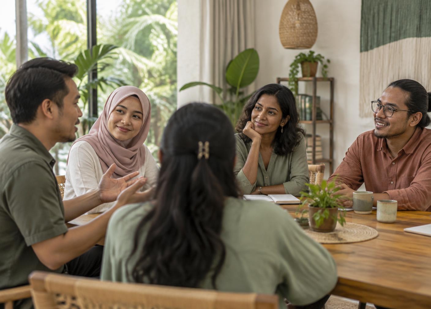 People participating in a collaborative learning session